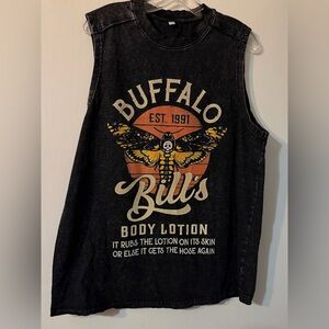 Buffalo Bill's Vintage Distressed Graphic Unisex Tank Top Sz L